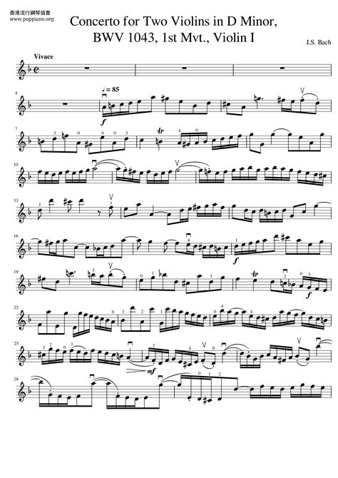 Concerto In D Minor For 2 Violins BWV 1043 (Facsimile Edition)